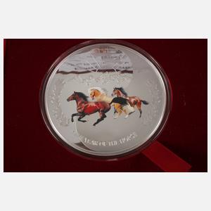 Farbmünze Jahr des Pferdes