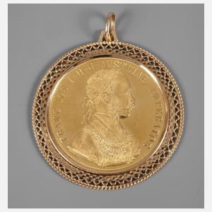 Vier Dukaten Österreich 1915