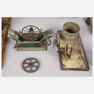 Große Dampfmaschine mit Zubehör