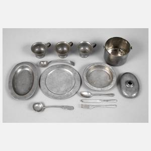 Konvolut Puppenstubenzinn