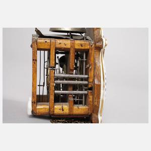 Miniatur-Porzellanschilderuhr mit Wecker