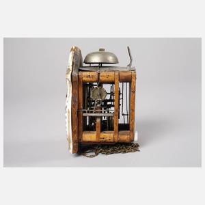 Miniatur-Porzellanschilderuhr mit Wecker