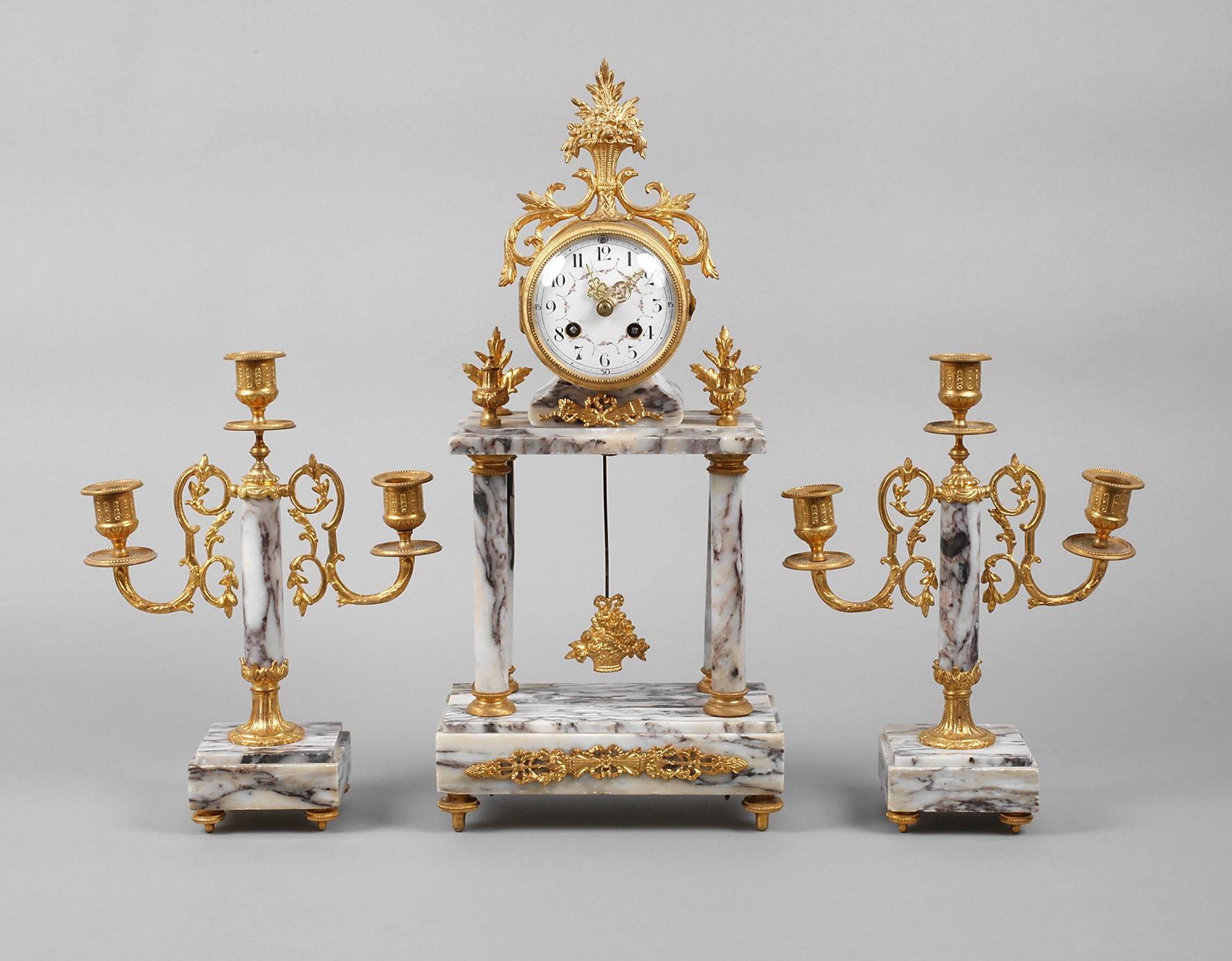 Kaminuhr mit Beisteller