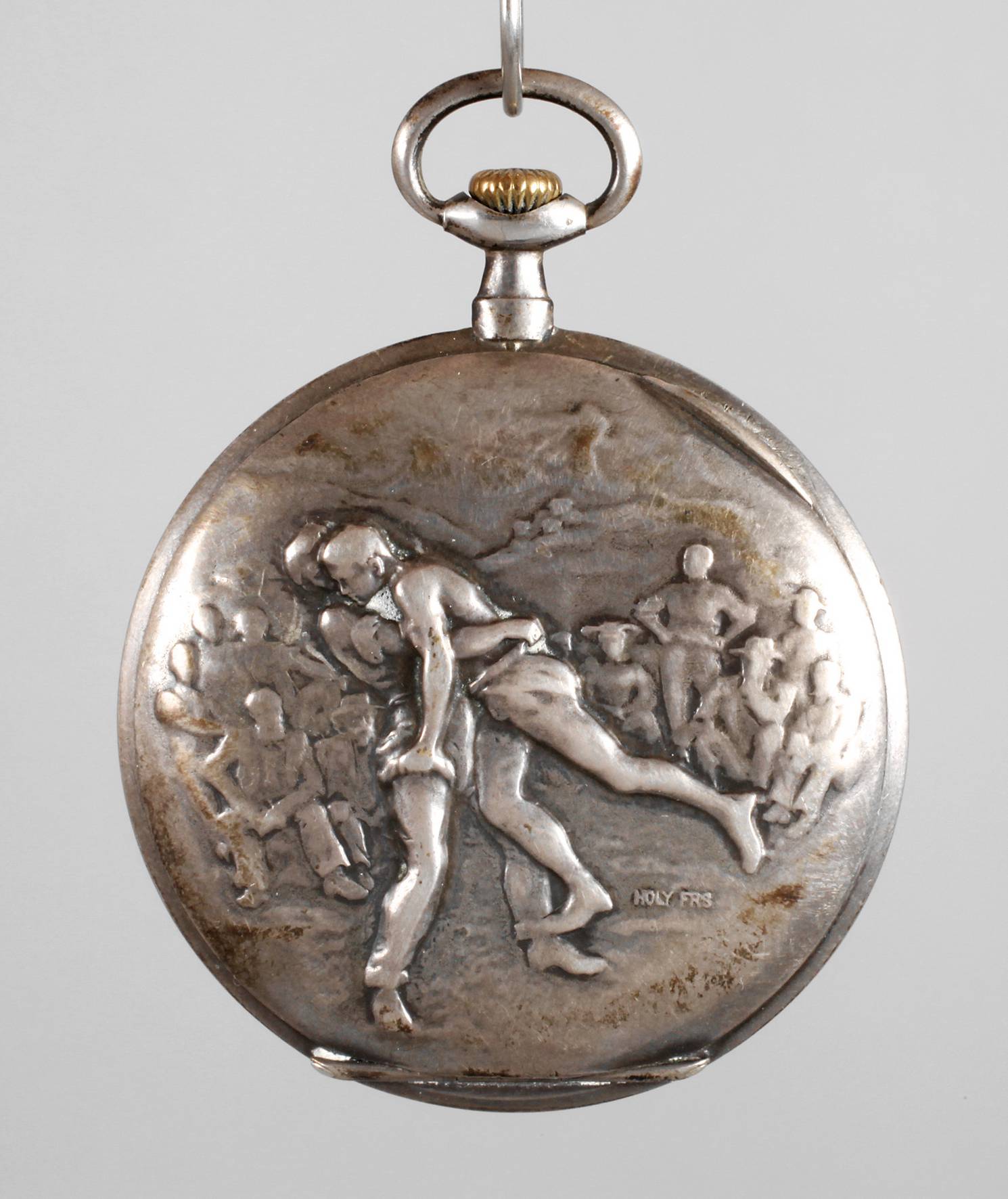 Taschenuhr mit Sportmotiv