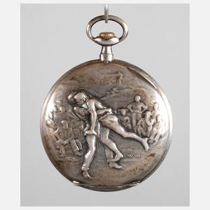 Taschenuhr mit Sportmotiv