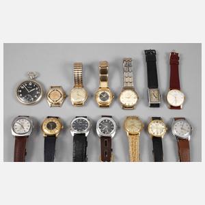 Konvolut Herrenarmbanduhren