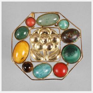 Brosche mit Steinbesatz