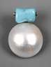Anhänger mit Mabéperle und Türkis