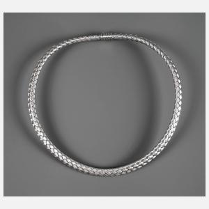Hochwertiges Flechtcollier