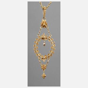 Anhänger und Kette Gold