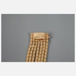 Schweres mehrreihiges Goldarmband