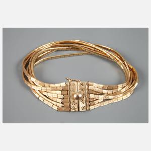 Schweres mehrreihiges Goldarmband