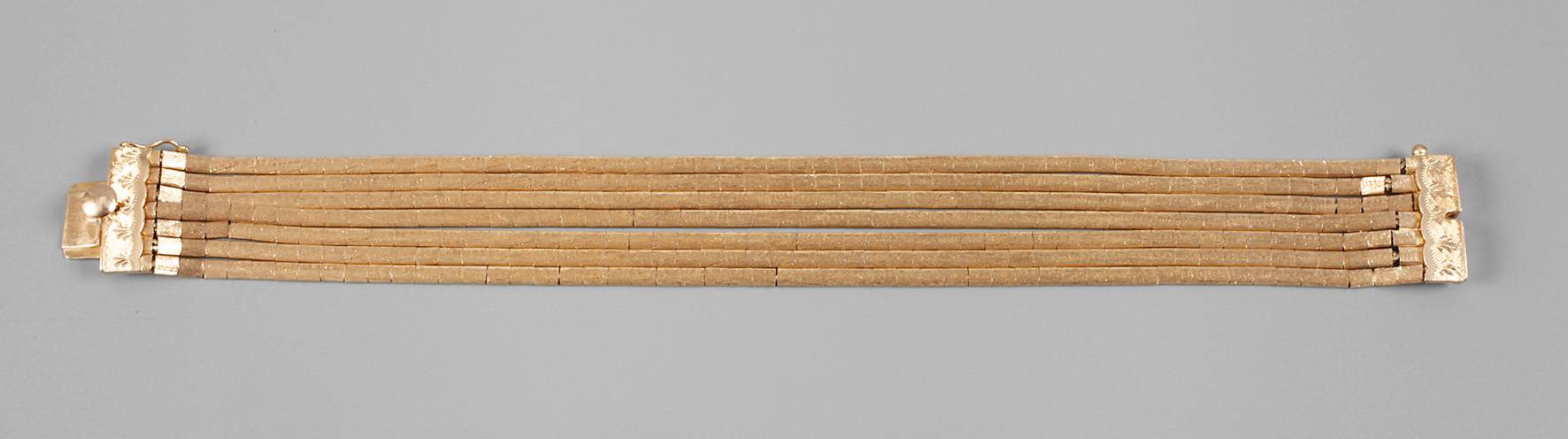 Schweres mehrreihiges Goldarmband