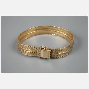 Zweireihiges Goldarmband