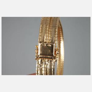 Zweireihiges Goldarmband