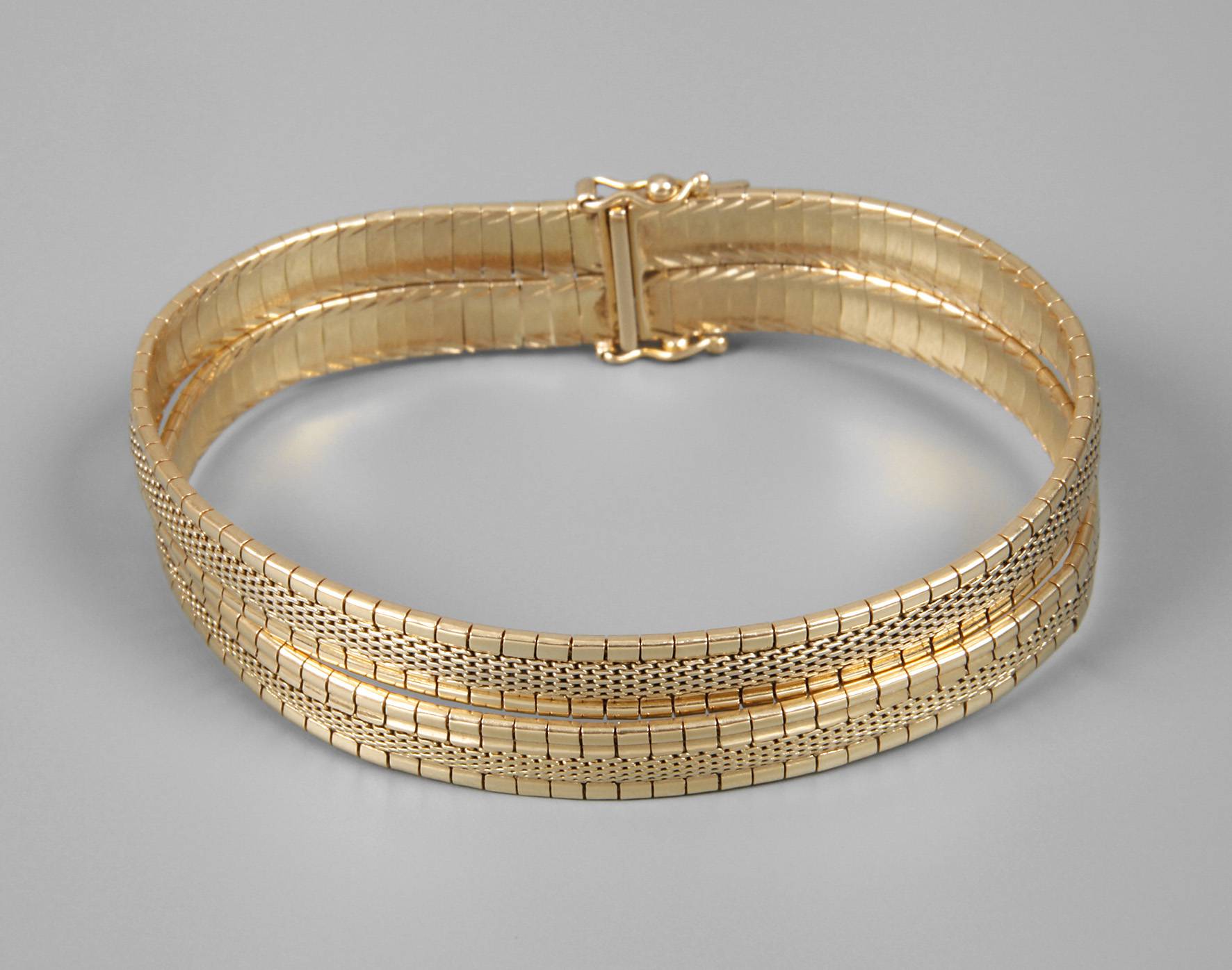 Zweireihiges Goldarmband