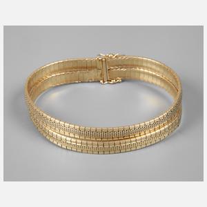 Zweireihiges Goldarmband