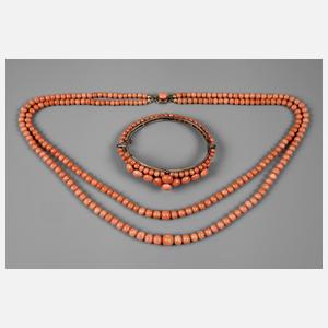 Schmuckset mit Engelshautkoralle