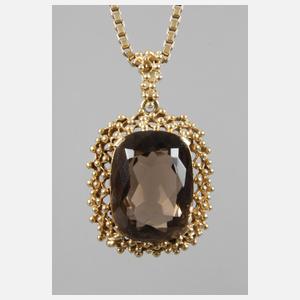 Anhänger mit Rauchquarz an Kette