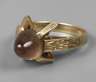 Designerring mit Rauchquarz