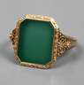 Historismusring mit Chrysopras