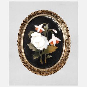 Brosche mit Pietra Dura