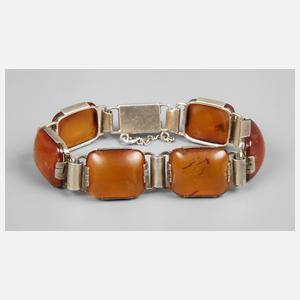 Armband mit Bernsteinbesatz