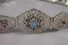 Silbergürtel mit Steinbesatz