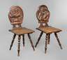 Paar Brettstühle