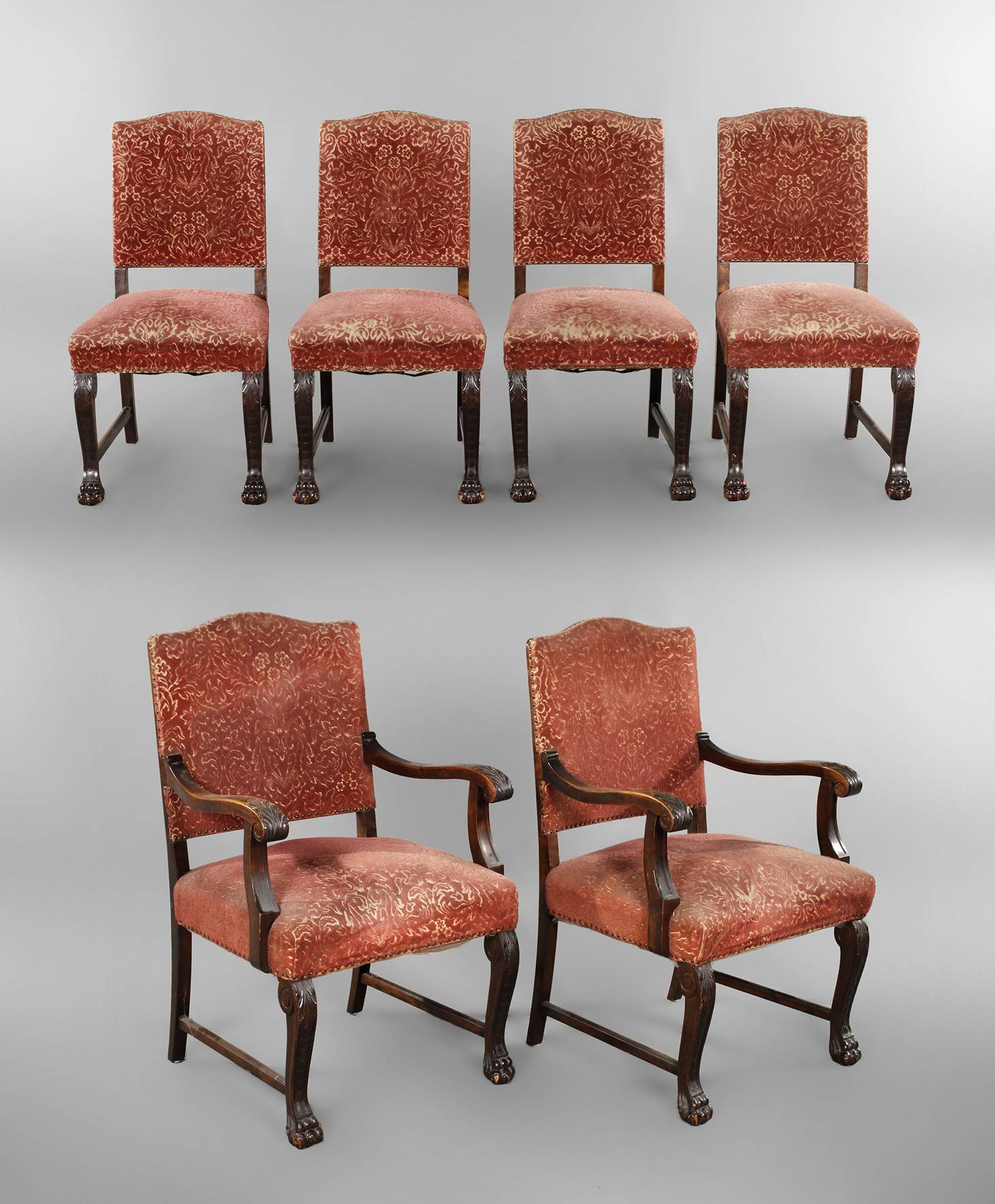 Satz von sechs Stühlen