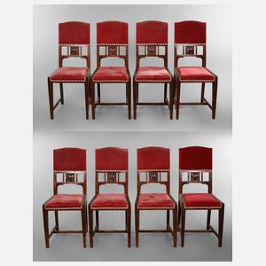 Acht Jugendstil Stühle