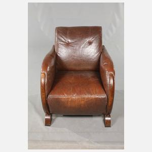 Paar Ledersessel Art déco