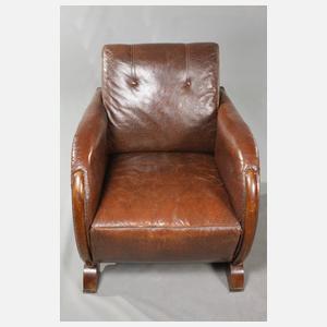 Paar Ledersessel Art déco