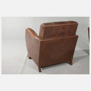 Paar Ledersessel Art déco