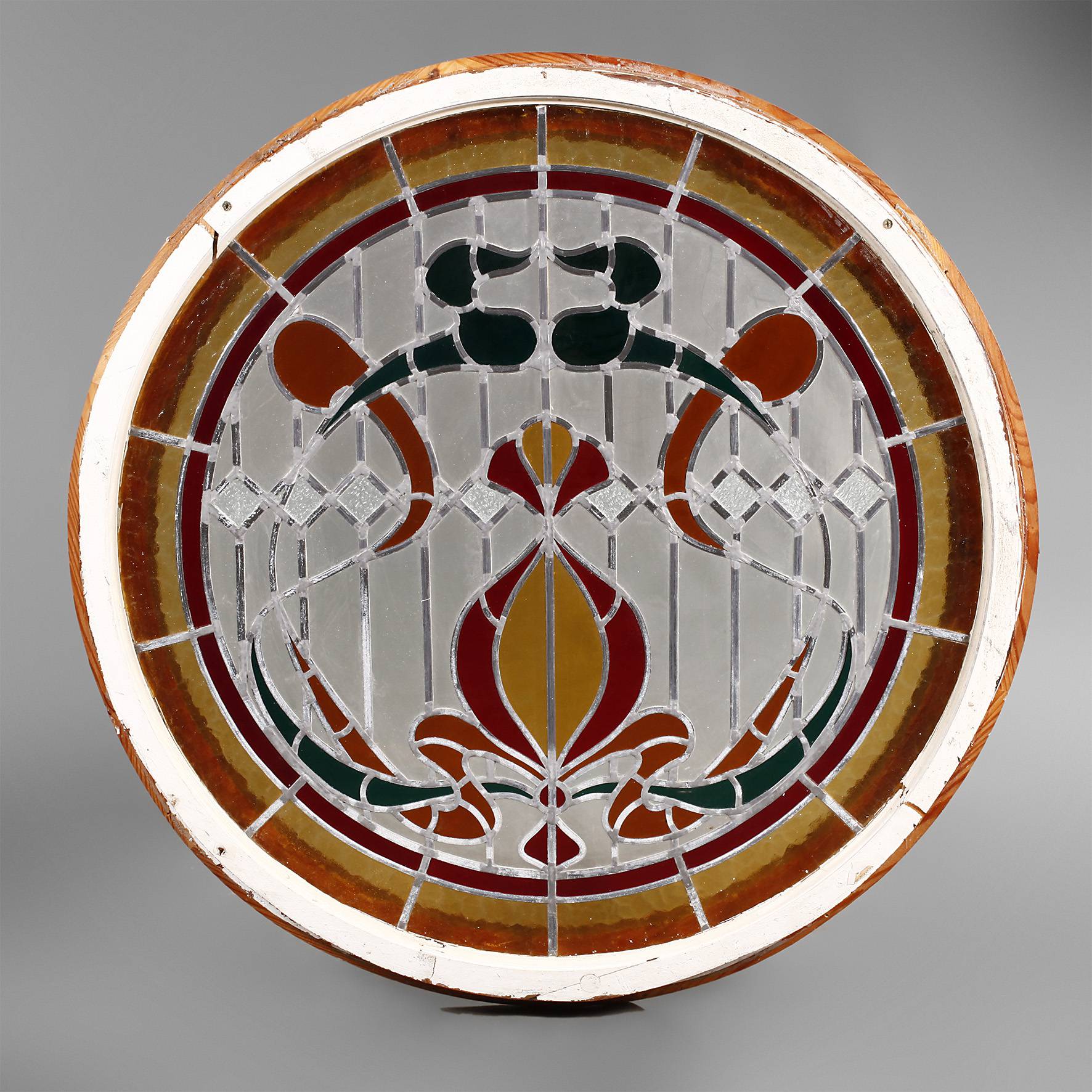 Rundes Bleiglasfenster