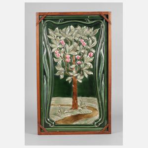 Große Ofenkachel mit Bildmotiv