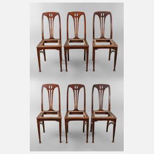 Sechs Stühle Jugendstil