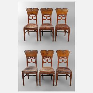 Sechs Stühle Jugendstil