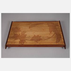 Intarsiertes Jugendstiltablett