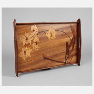 Intarsiertes Jugendstiltablett