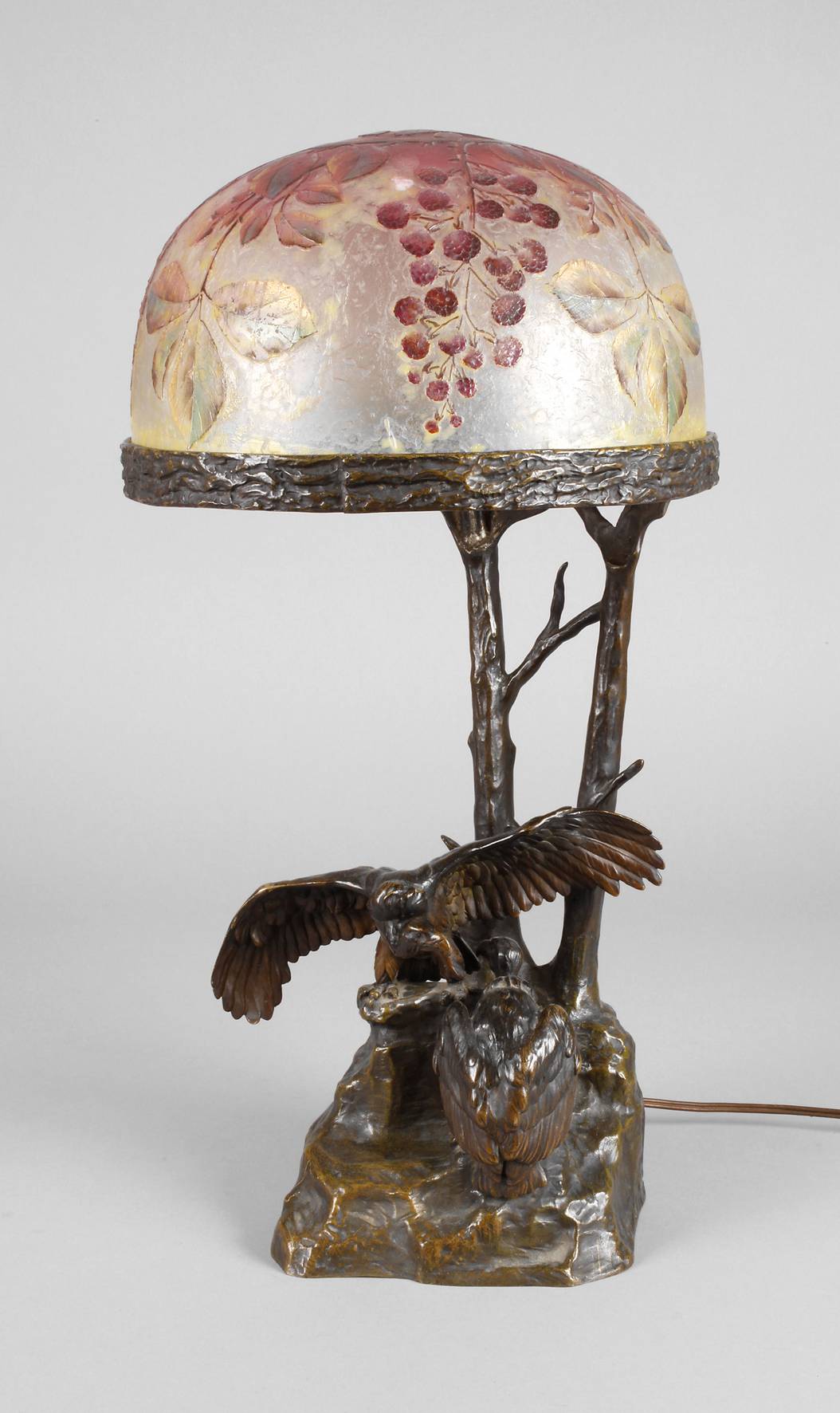 Frankreich große Bronze-Tischlampe