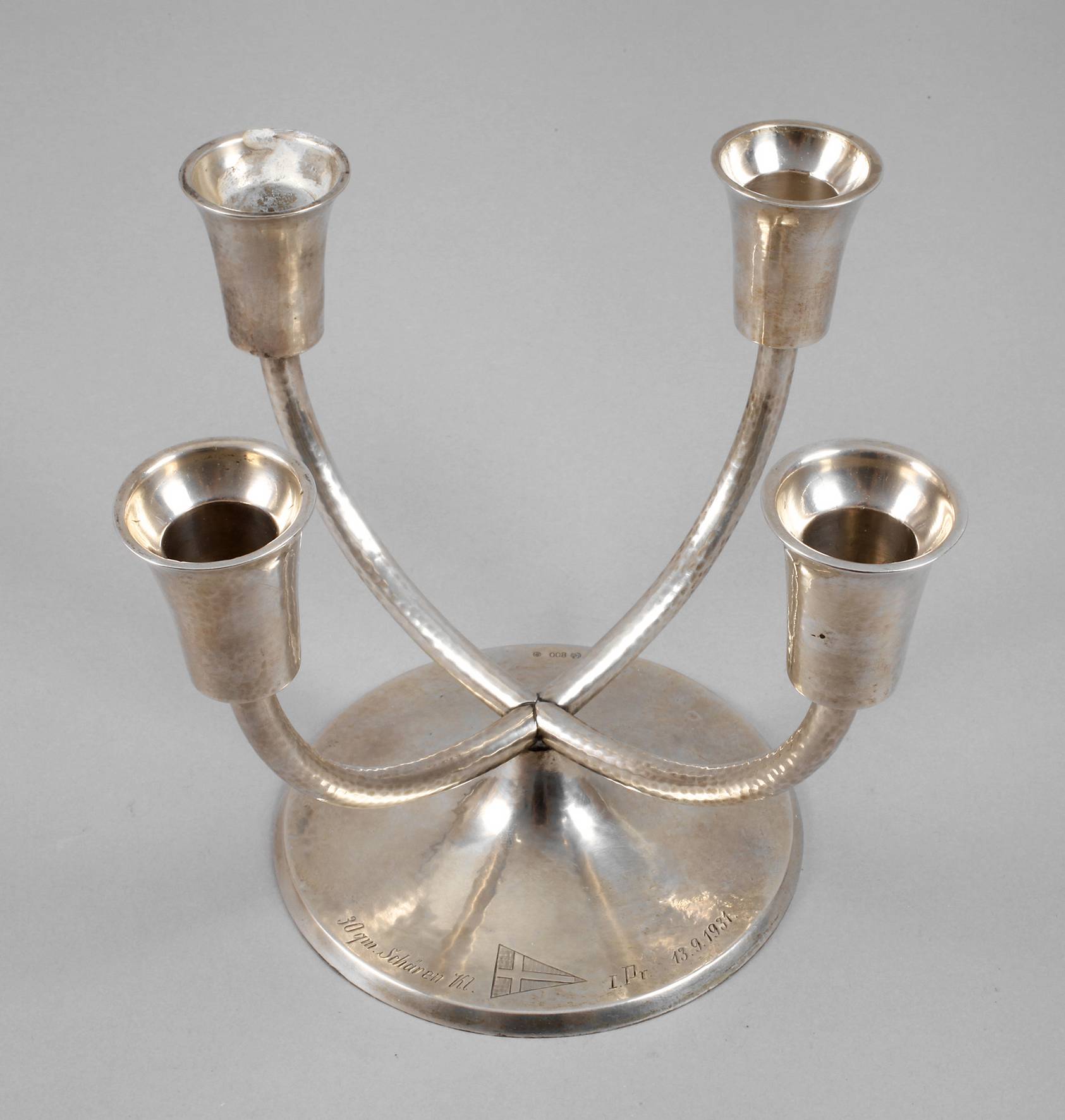 Silber Kerzenleuchter Art déco