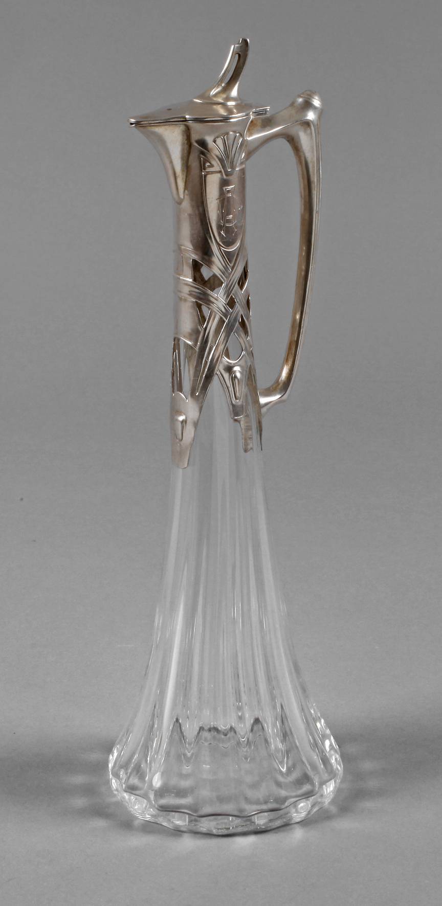 Jugendstilkaraffe mit Silbermontur