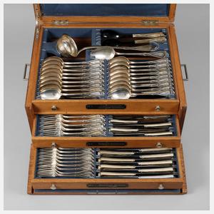 Großes Silberbesteck Jugendstil im Kasten