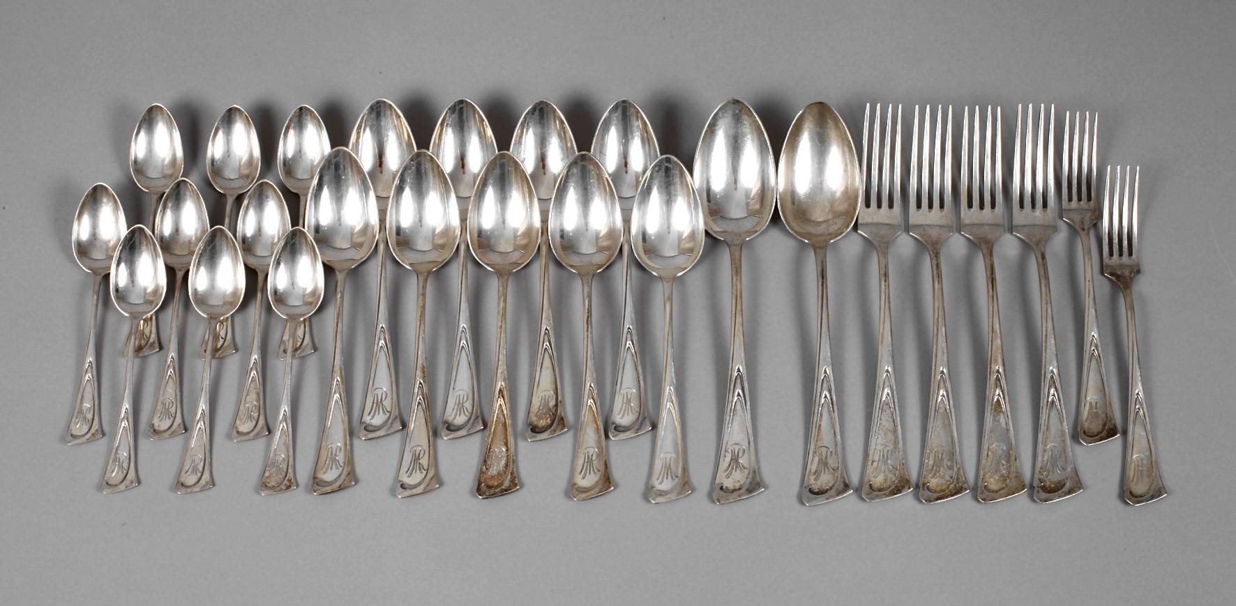 Silber Restbesteck Jugendstil