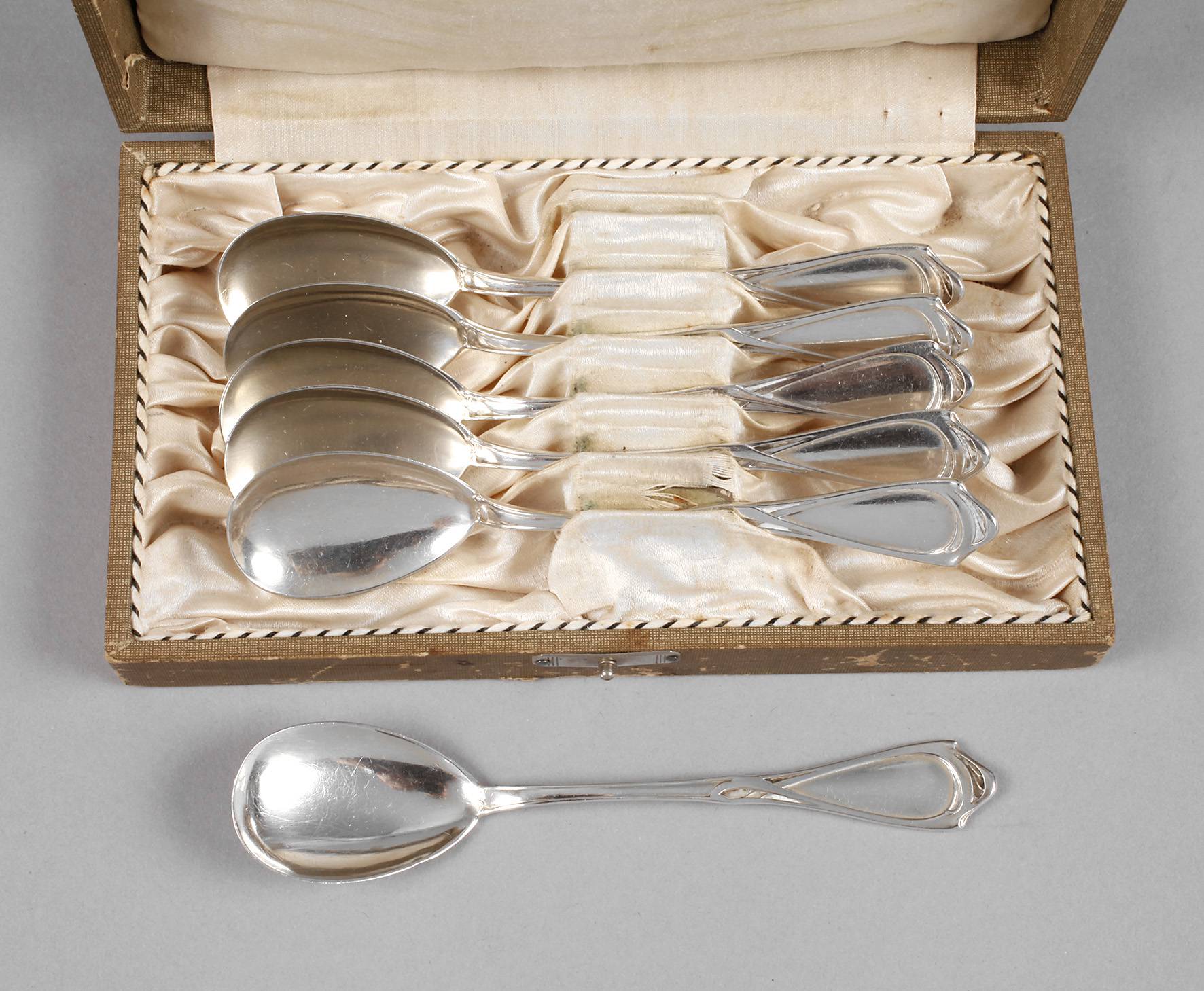 Silber sechs Kaffeelöffel Jugendstil