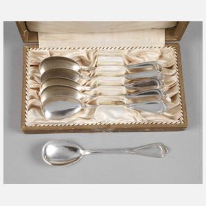 Silber sechs Kaffeelöffel Jugendstil