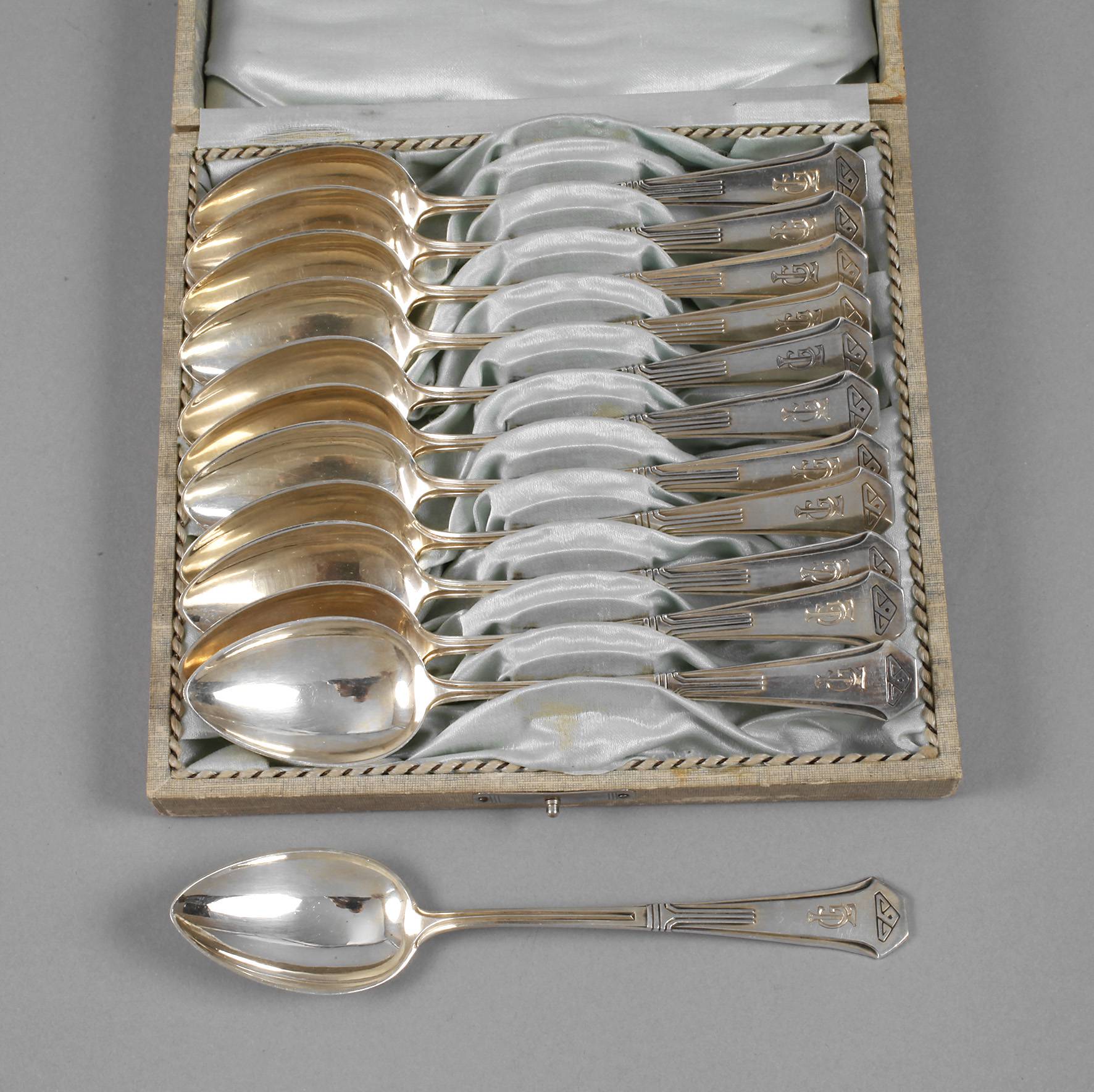 Zwölf Silberlöffel Jugendstil