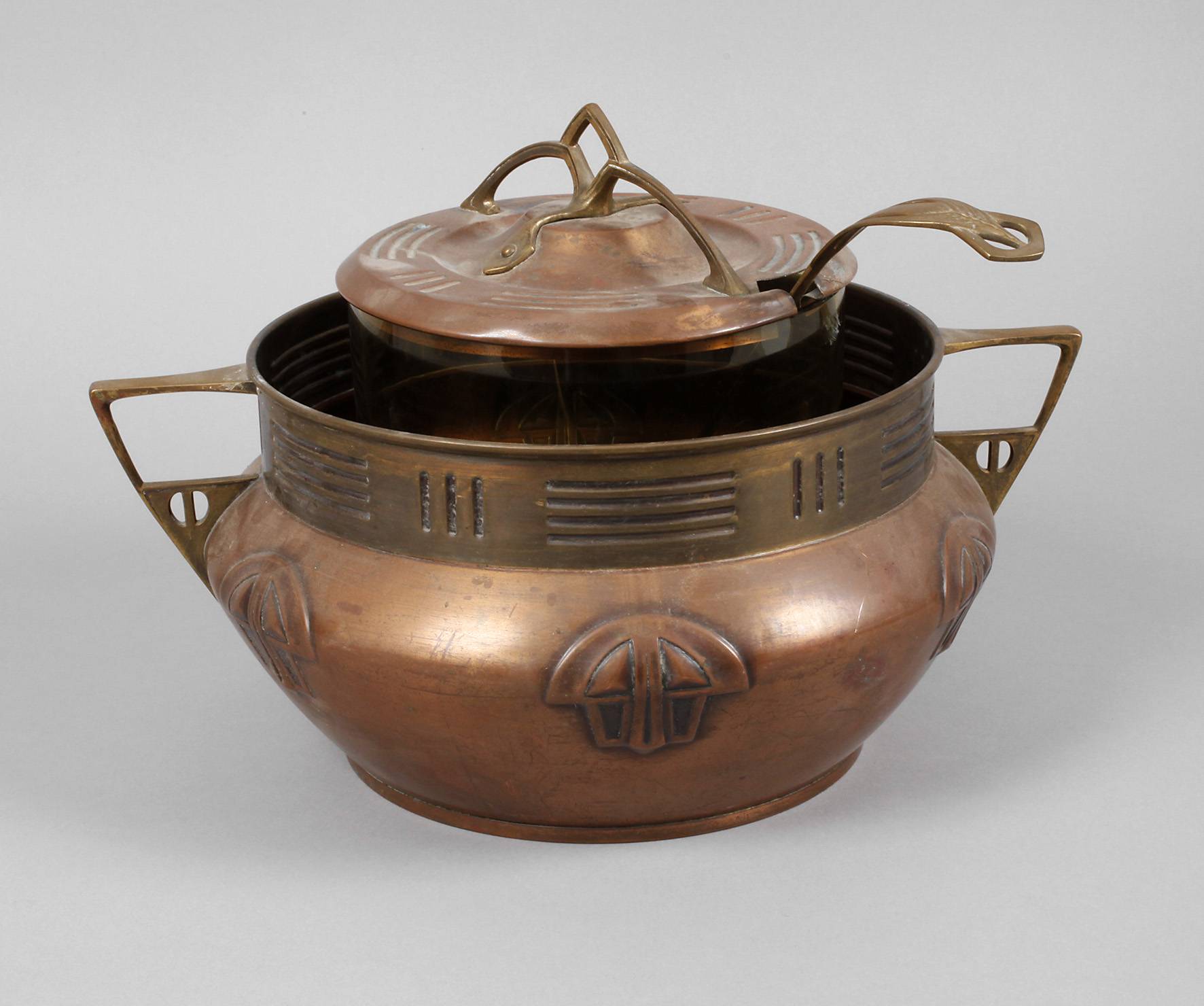 Jugendstilbowle Kupfer