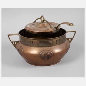 Jugendstilbowle Kupfer